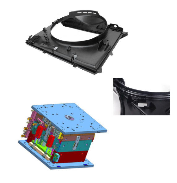 แม่พิมพ์พลาสติกหุ้มพัดลมรถยนต์ OEM