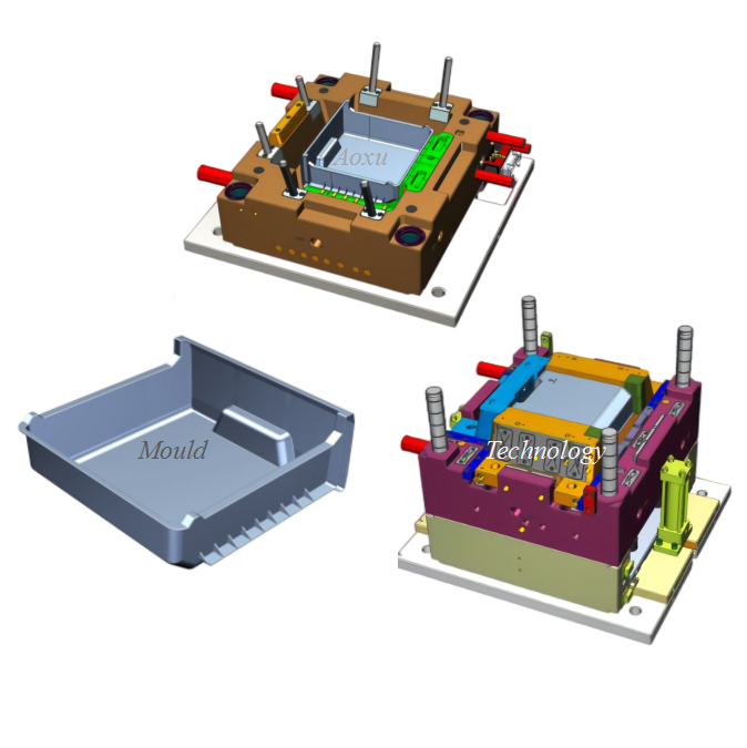แม่พิมพ์ฉีดพลาสติกตู้เย็นลิ้นชักราคาต่ำ