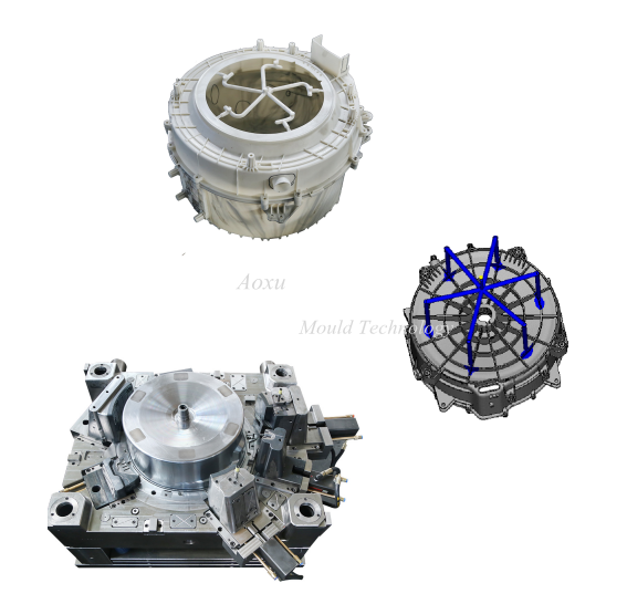 แม่พิมพ์เครื่องซักผ้าลูกกลิ้งถังพลาสติก