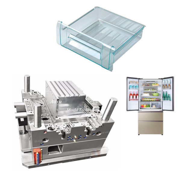แม่พิมพ์ลิ้นชักพลาสติกช่องเดียวสำหรับตู้เย็น
